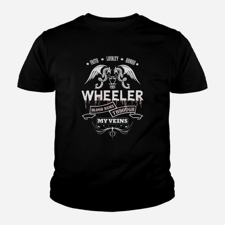 Wheeler Blood Runs Through My Veins - Tshirt For Wheeler Kid T-Shirt