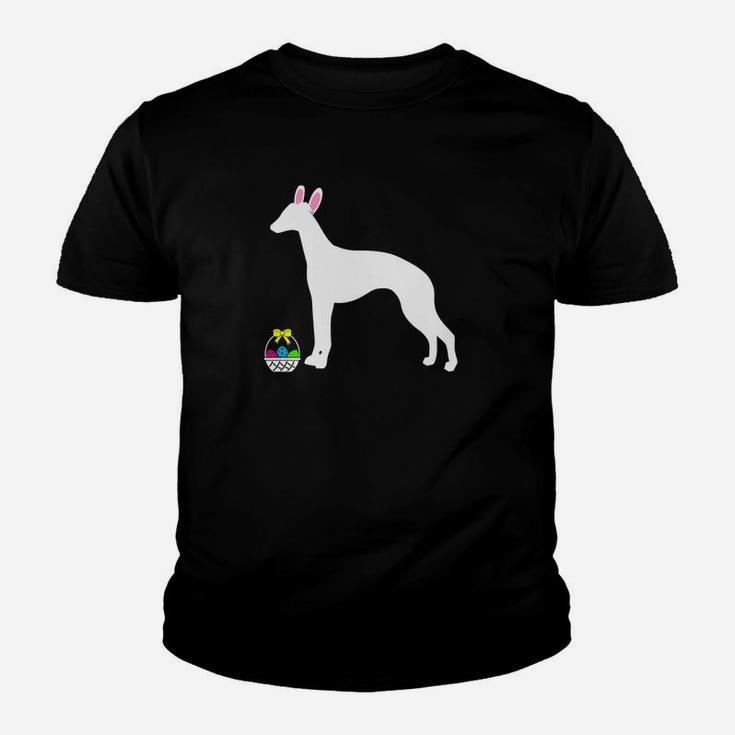 Whippet Easter Bunny Dog Silhouette Kid T-Shirt