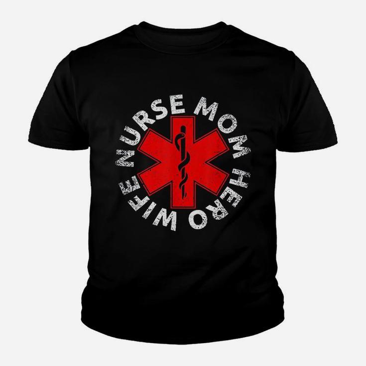Wife Nurse Mom Hero, funny nursing gifts Kid T-Shirt