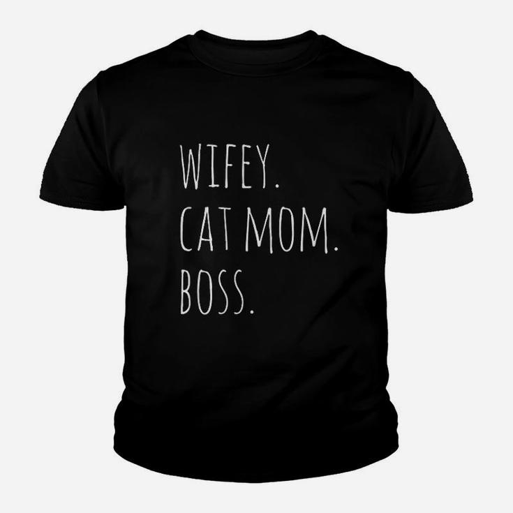 Wifey Cat Mom Boss Kid T-Shirt
