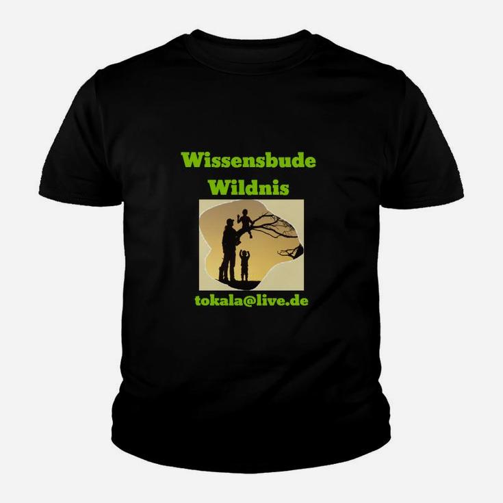 Wissensbude Wildnis Themen-Kinder Tshirt für Natur- und Abenteuerfans, Unisex in Schwarz