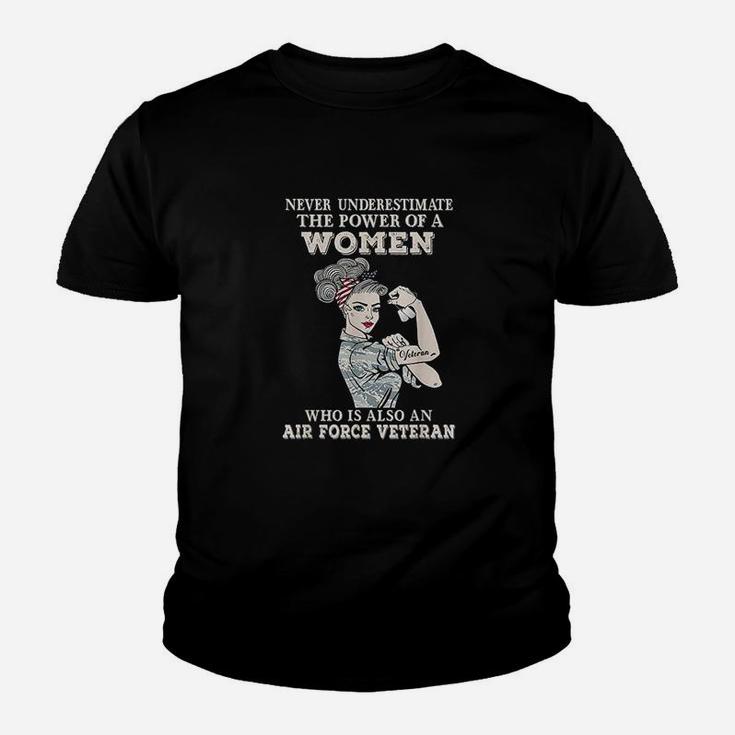 Women Air Force Veteran Usaf Women Funny Kid T-Shirt
