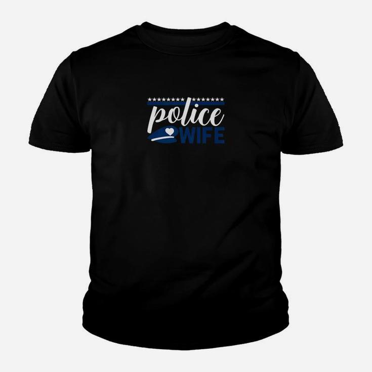 Womens Police Wife By Thin Blue Line Family Kid T-Shirt
