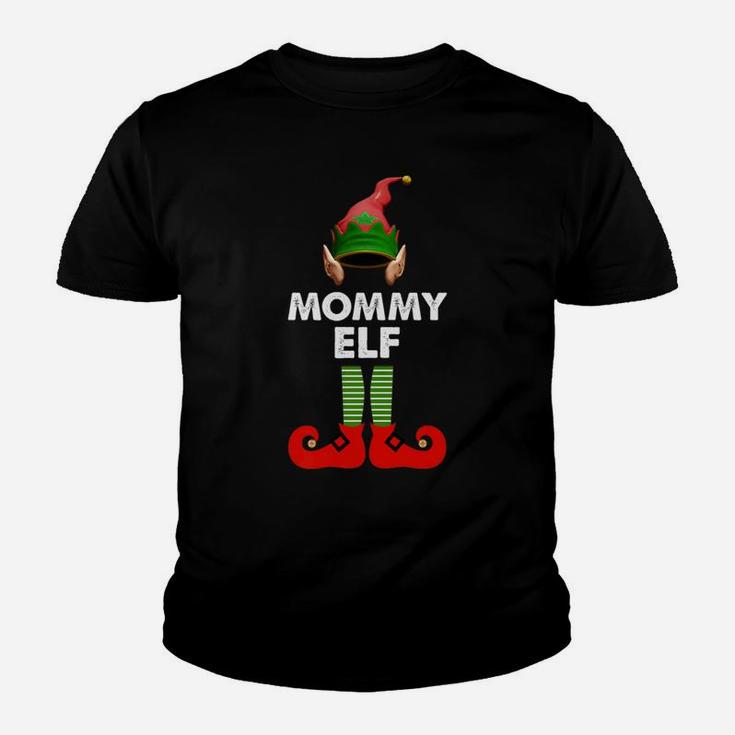 Womens Womens Mommy Elf Funny Matching Christmas Costume Kid T-Shirt