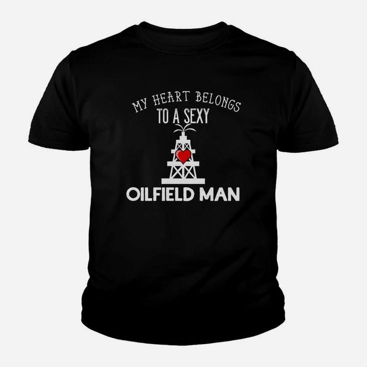 Womens Womens Oilfield Wife Girlfriend Love Kid T-Shirt