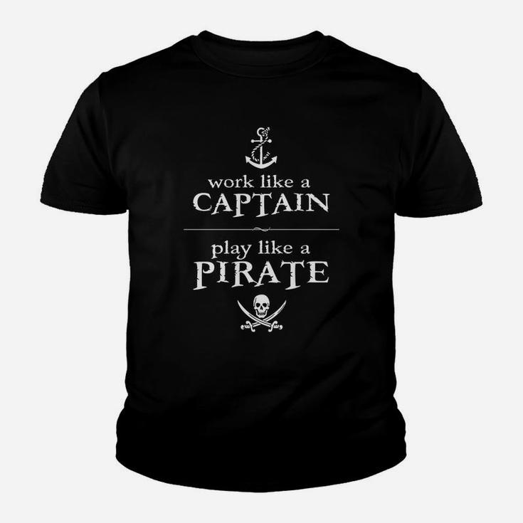 Work Like A Captain Play Pirate Shirt, Hoodie, Tank Top Kid T-Shirt