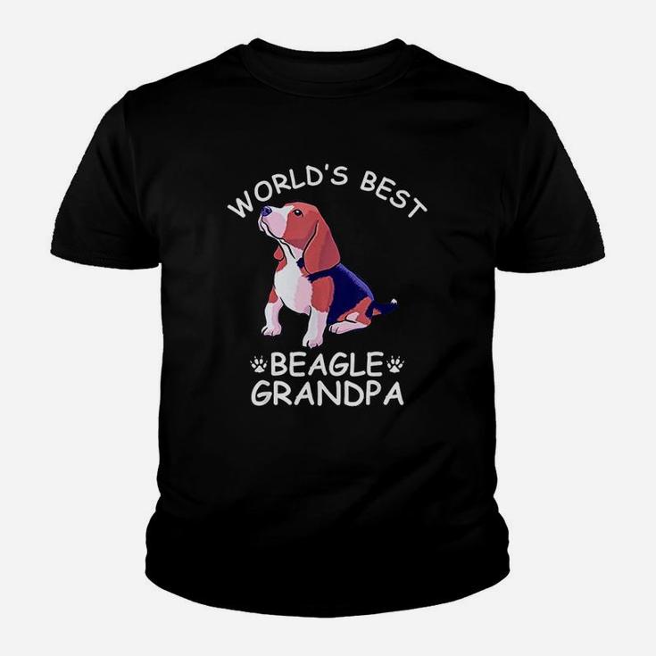 World Best Beagle Grandpa Funny Granddog Dog Lover Kid T-Shirt