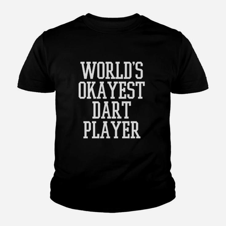 World Okayest Darts Player Humor Graphic Funny Kid T-Shirt