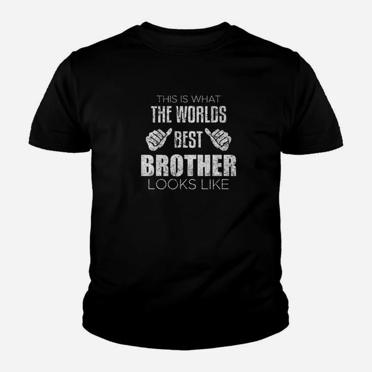 Worlds Best Brother Bro Siblings Family Distressed Kid T-Shirt