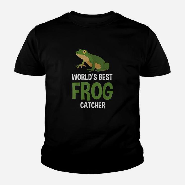 Worlds Best Frog Catcher Gift Boys Girls Kids Frog Hunter Youth T-shirt