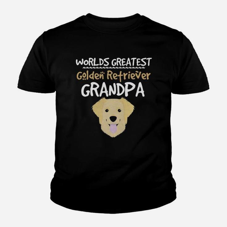 Worlds Greatest Golden Retriever Grandpa Funny Love Shirts Kid T-Shirt