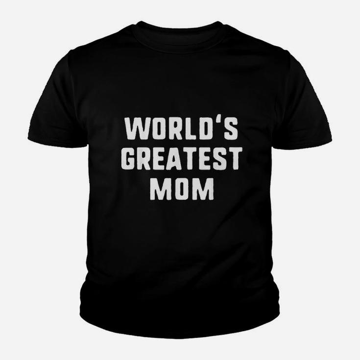 Worlds Greatest Mom Funny Gift Mothers Day Christmas Kid T-Shirt
