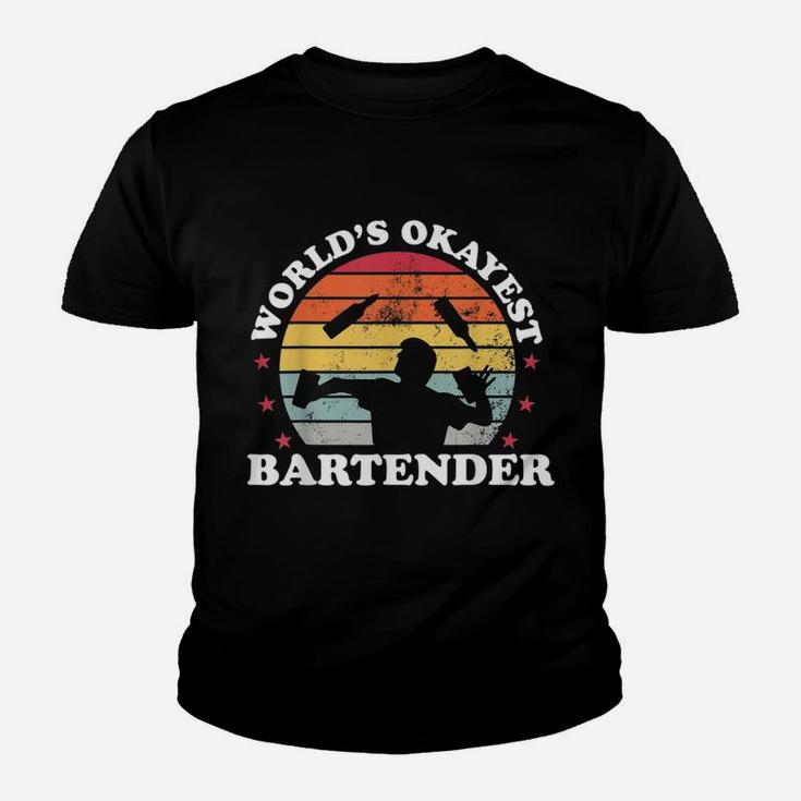 Worlds Okayest Bartender Vintage Kid T-Shirt