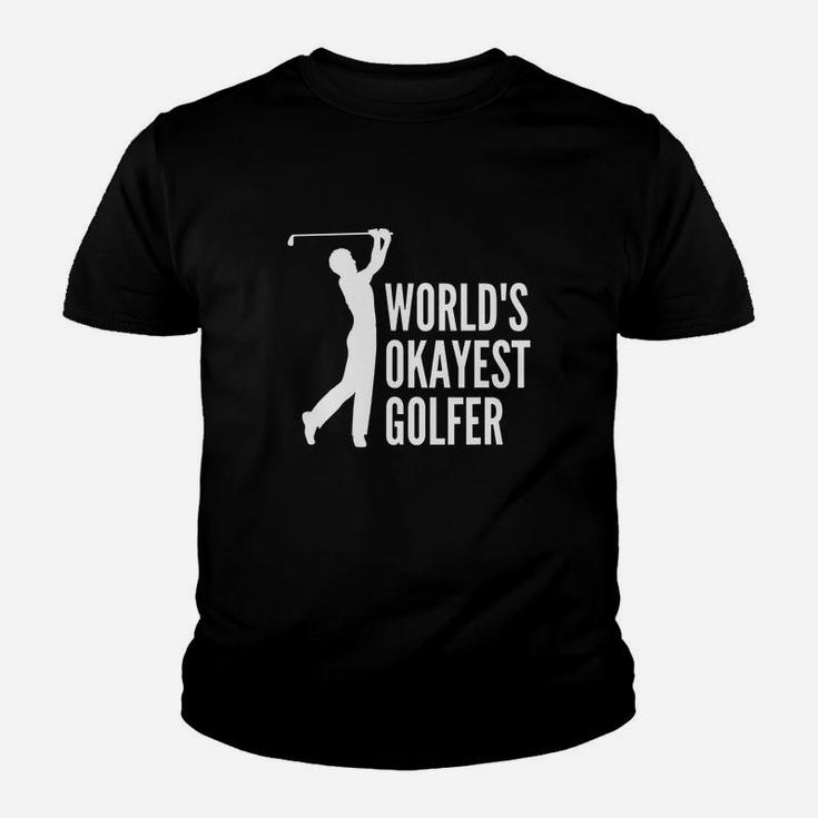 Worlds Okayest Golfer Shirt, Funny Golf Sayings Shirt Kid T-Shirt