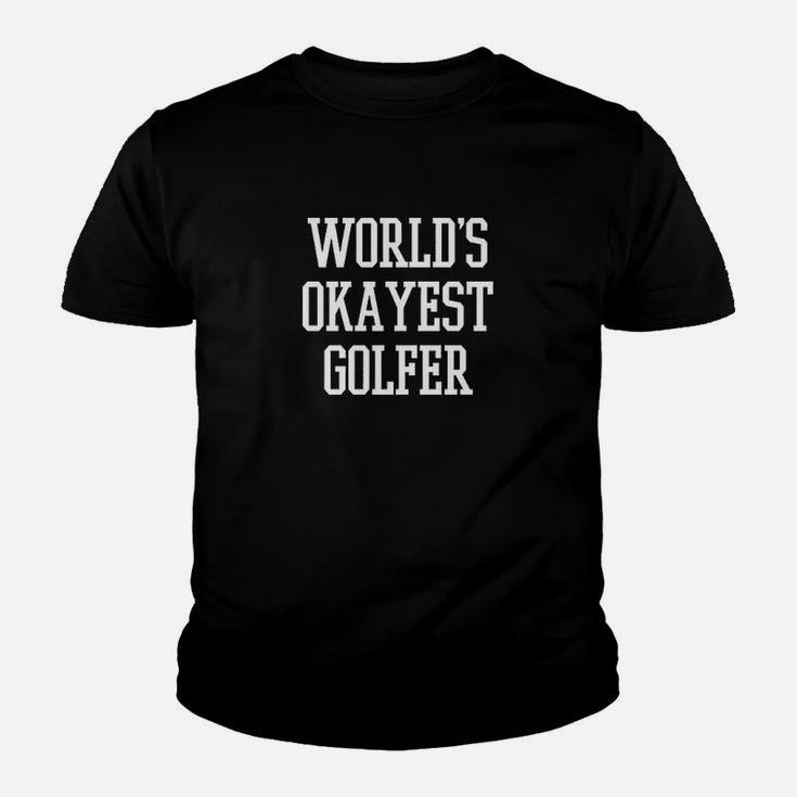 Worlds Okayest Golfer Sports Golfing Golf Funny Youth T-shirt