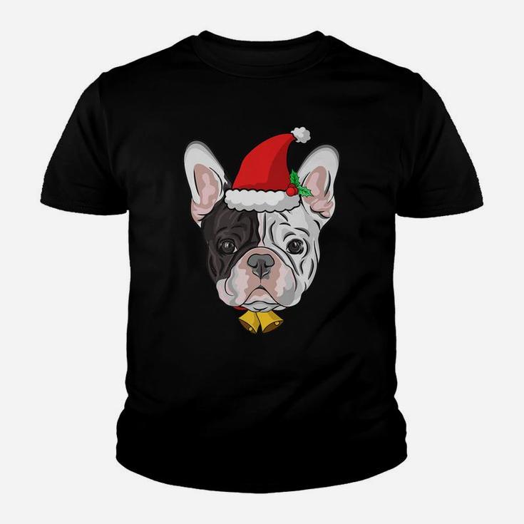 Xmas Funny French Bulldog With Antlers Christmas Kid T-Shirt