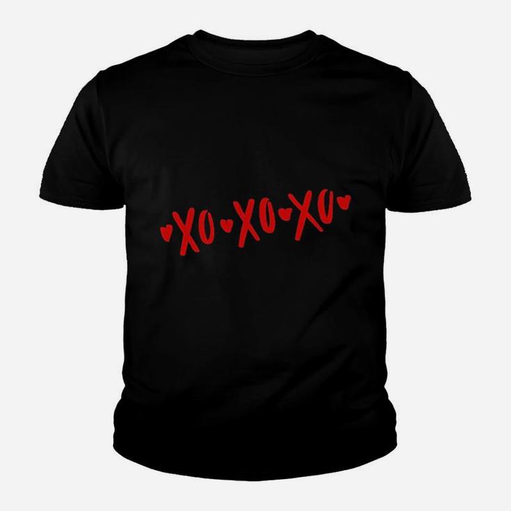 Xoxo Hearts Love Hugs Kisses Valentines Day Kid T-Shirt