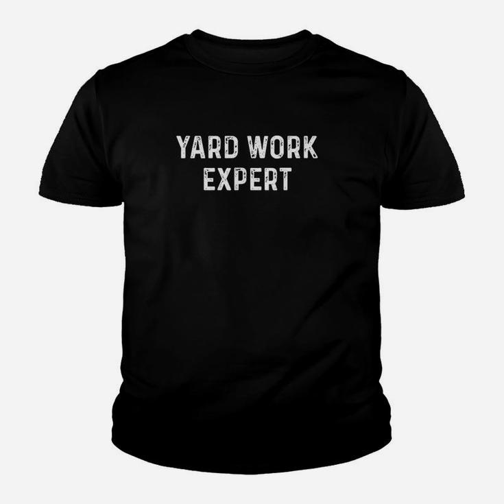 Yard Work Expert Funny Lawn Mower Gift For Dad Kid T-Shirt