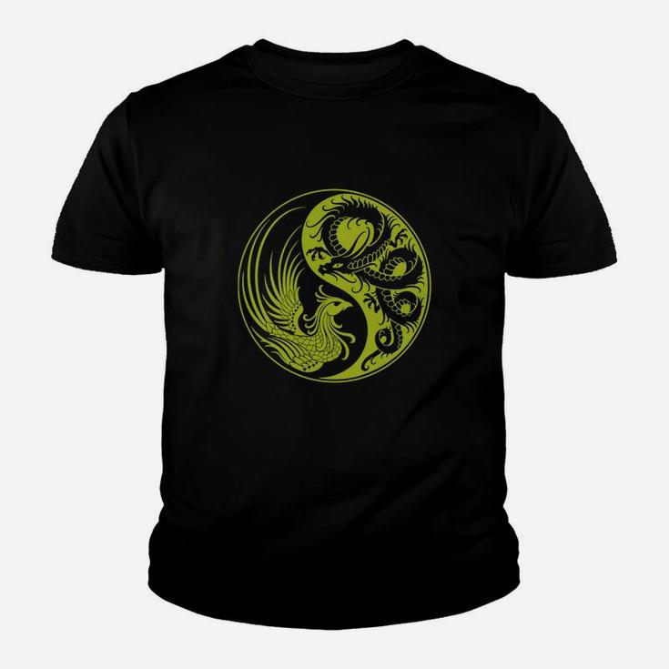 Yellow And Black Dragon Phoenix T Shirt Kid T-Shirt