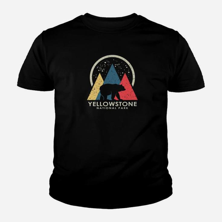 Yellowstone National Park Vacation Vintage Bear Kid T-Shirt