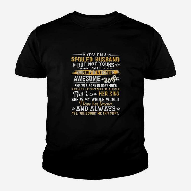 Yes I'm A Spoiled Husband Of An November Wife Tshirt Yes I'm A Spoiled Husband Of An November Wife Tshirt