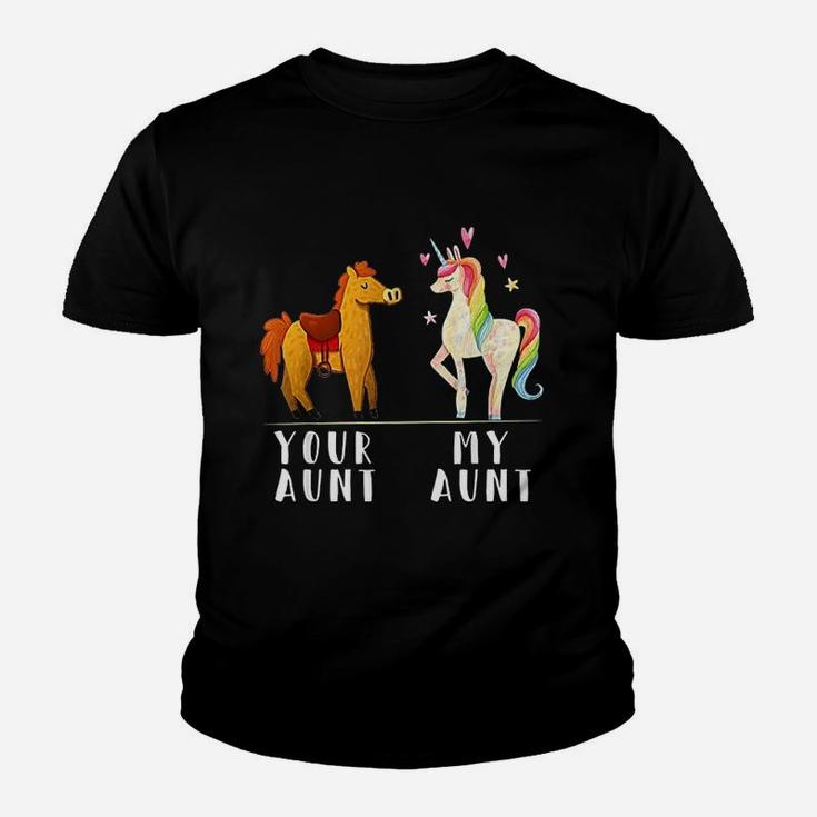 Your Aunt My Aunt Funny Niece Auntie Unicorn Youth T-shirt