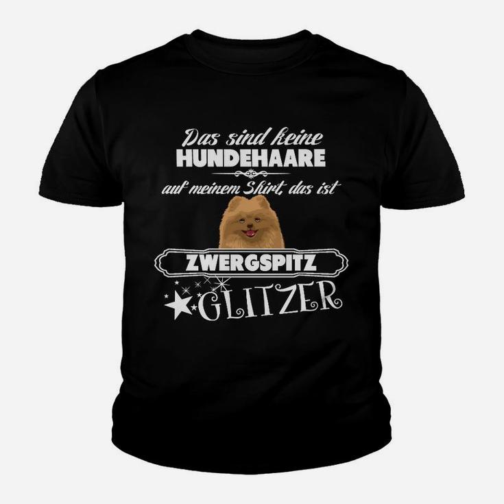 Zwergspitz Glitzer Kinder Tshirt, Humorvolle Mode für Hundefreunde