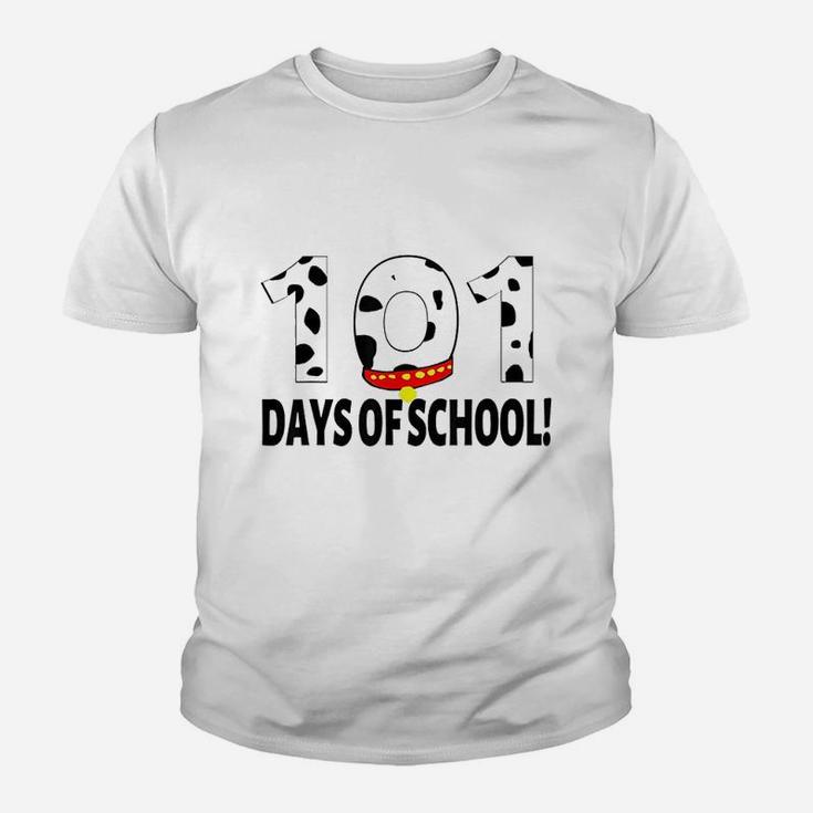 101 Days Of School Dalmatian Dog Kid T-Shirt