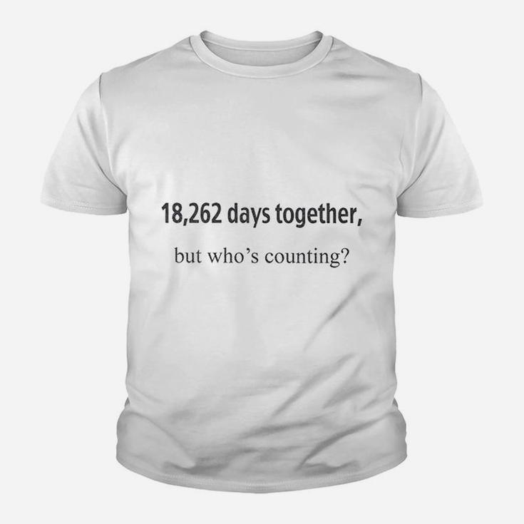 18262 Days Together But Whos Counting Happy 50th Anniversary Kid T-Shirt
