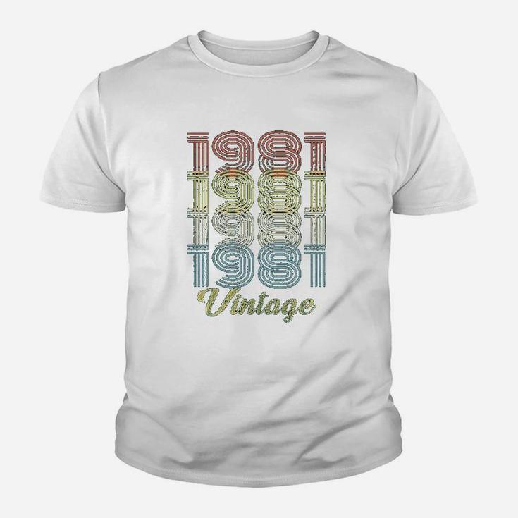 Birthday Gift Retro Birthday 1981 Vintage   Kid T-Shirt