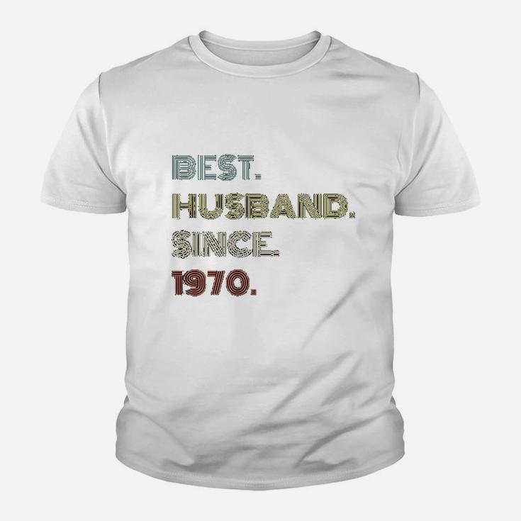 51st Wedding Anniversary Best Husband Since 1970 Kid T-Shirt