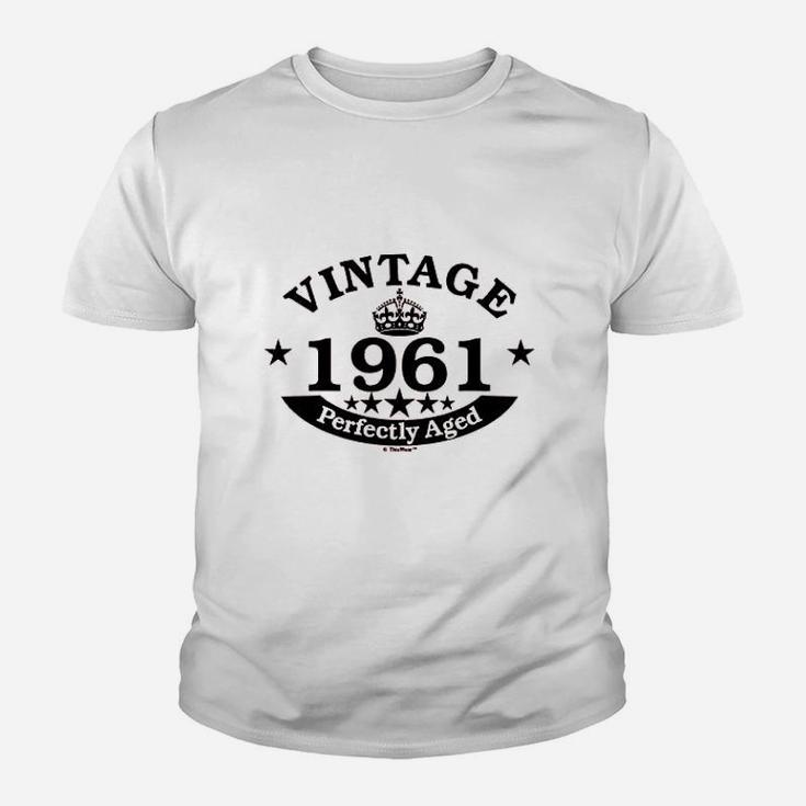 60th Birthday Gift Vintage 1961 Perfect Aged Crown  Kid T-Shirt
