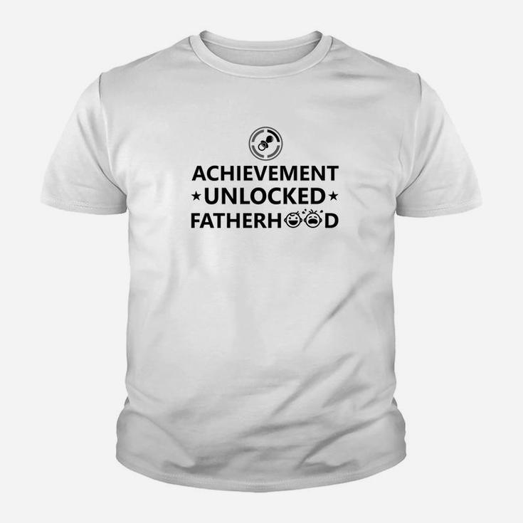 Achievement Unlocked Fatherhood Gamer Dad Premium Kid T-Shirt