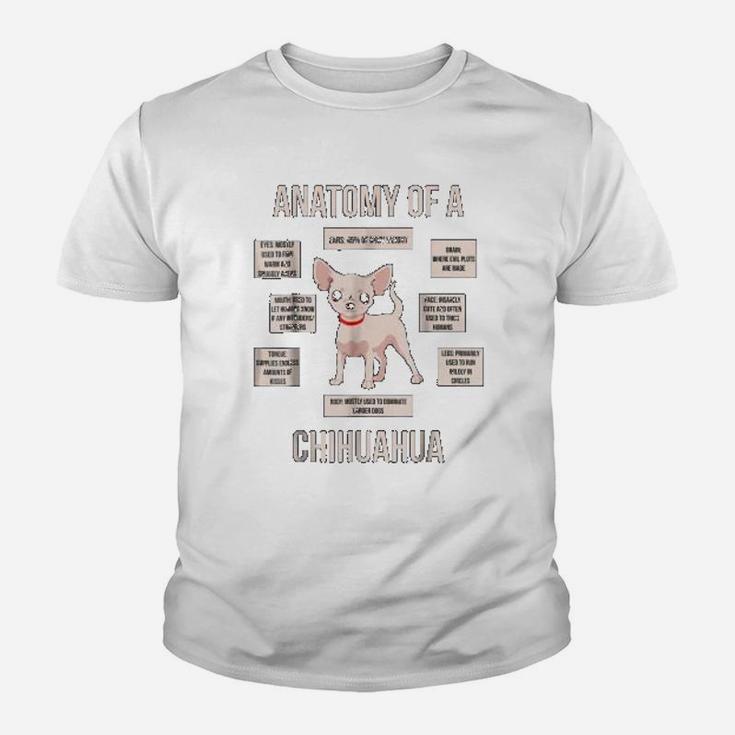 Anatomy Of A Chihuahua Funny Puppy Gift Kid T-Shirt