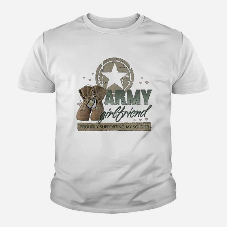 Army Girlfriend Supporting, best friend christmas gifts, gifts for your best friend, gift for friend Kid T-Shirt
