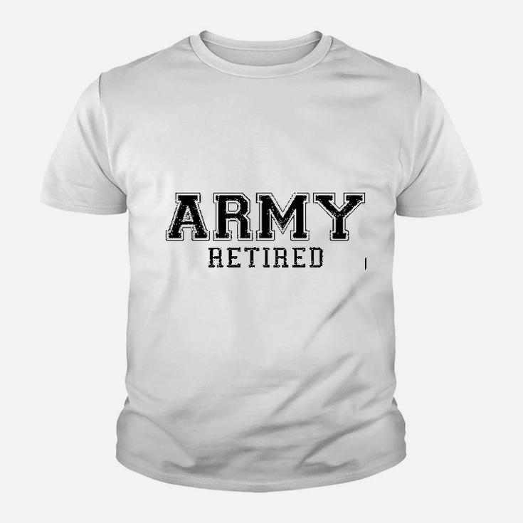 Army Retired Black Kid T-Shirt