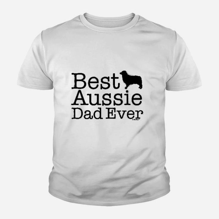 Australian Shepherd Gifts Best Aussie Dad Ever Kid T-Shirt