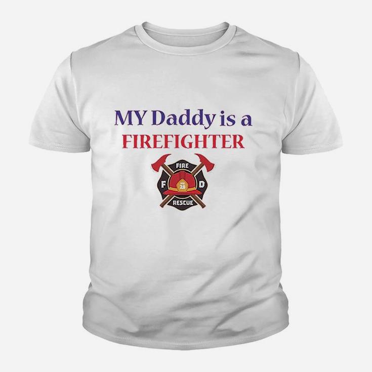 Baby Bodysuit My Daddy Is A Firefighter Fireman Dad Kid T-Shirt