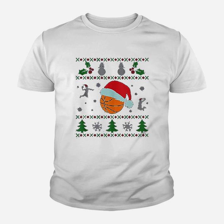 Basketball Ugly Christmas Kid T-Shirt