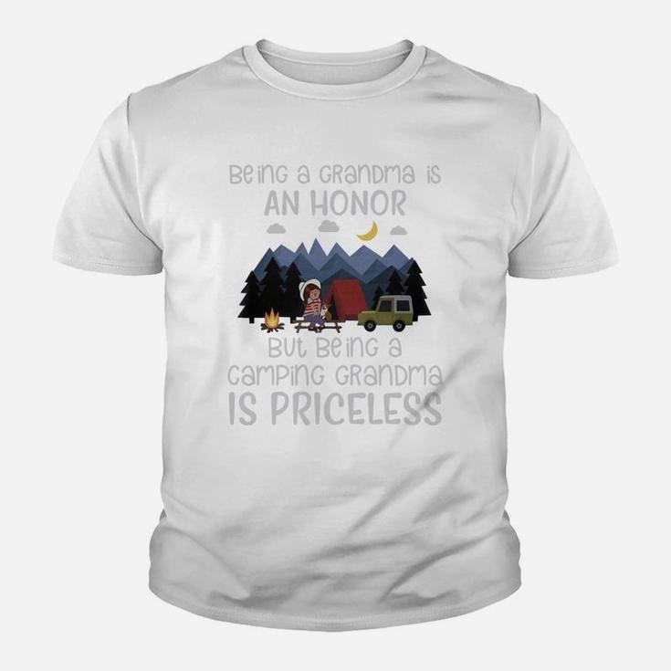 Being A Grandma Is An Honor But Being A Camping Grandma Is Priceless Youth T-shirt