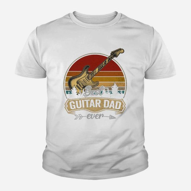 Best Guitar Dad Ever Vintage Sunset Guitarist Shirt Men Gift T-shirt Kid T-Shirt