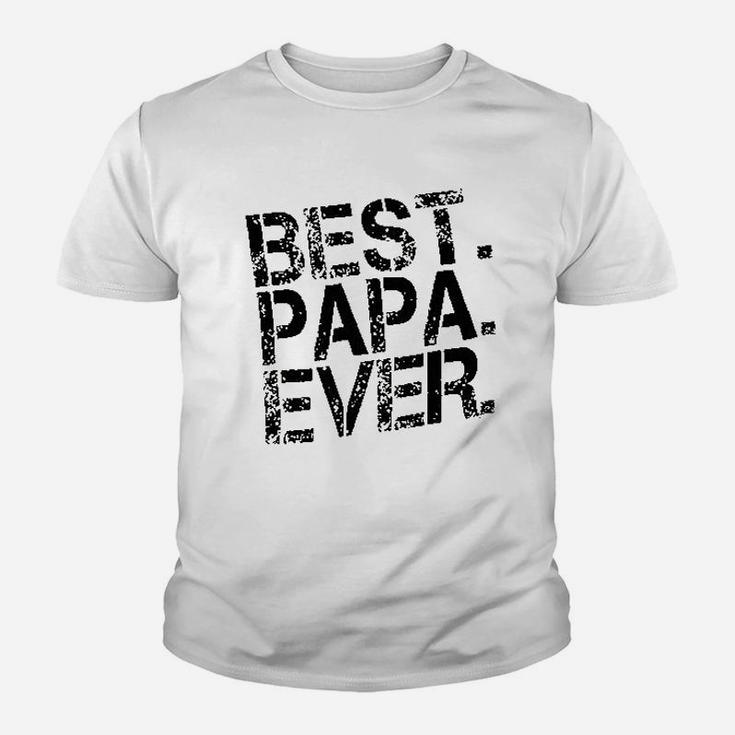 Best Papa Ever Worlds Best Dad Crewneck Kid T-Shirt