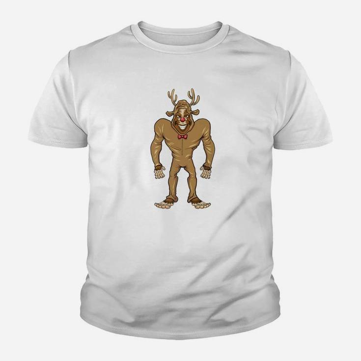 Bigfoot Reindeer Christmas Shirt Funny Novelty Xmas Tee Kid T-Shirt