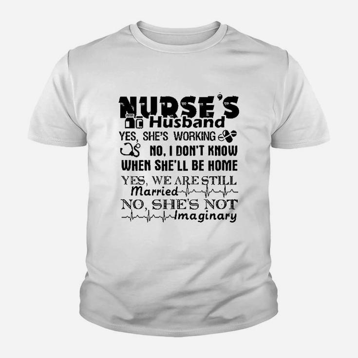 Bigs Nurses Husband, funny nursing gifts Kid T-Shirt