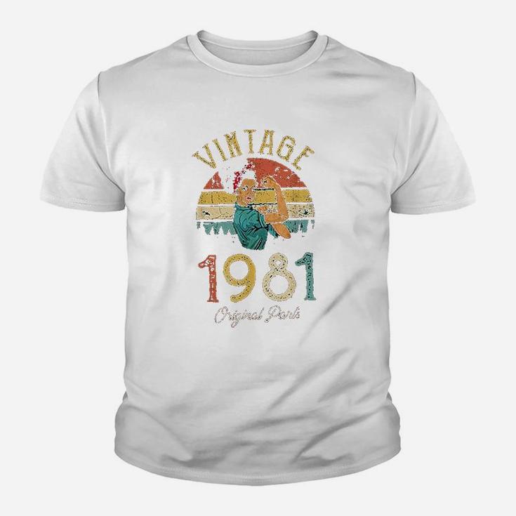 Birthday Gifts Vintage 1981 Original Parts  Kid T-Shirt