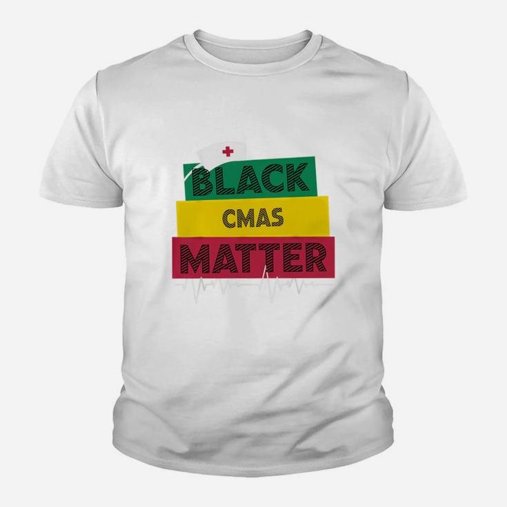 Black History Black Cmas Matter Proud Black Nurse Job Title Kid T-Shirt