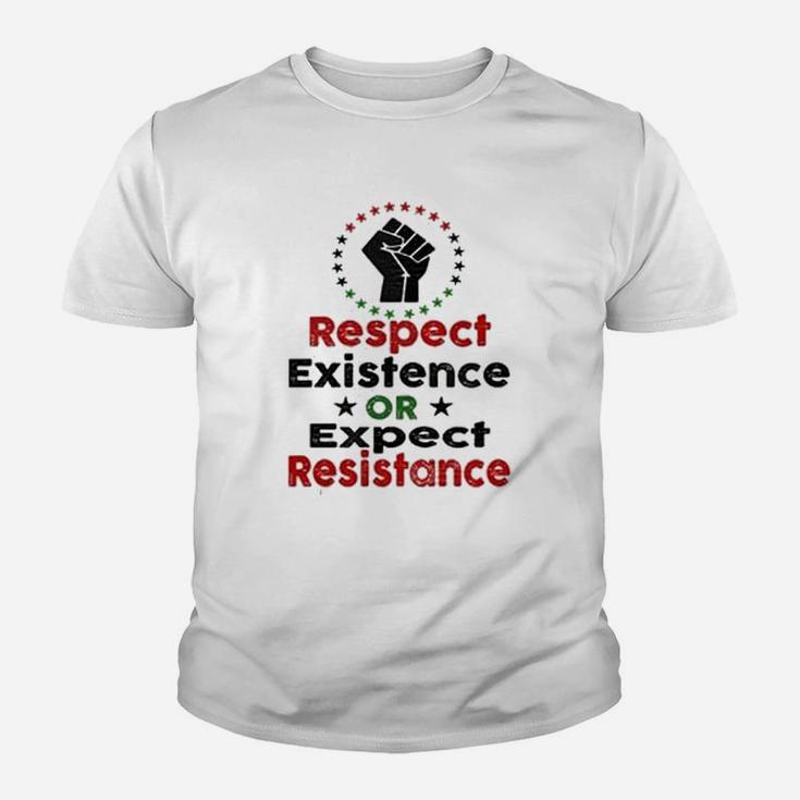 Black History Respect Existence Power To The People Kid T-Shirt