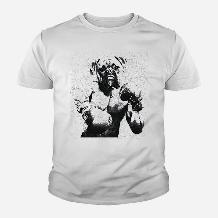 Boxer Boxing Funny Fitness Workout Puppy Dog Kid T-Shirt