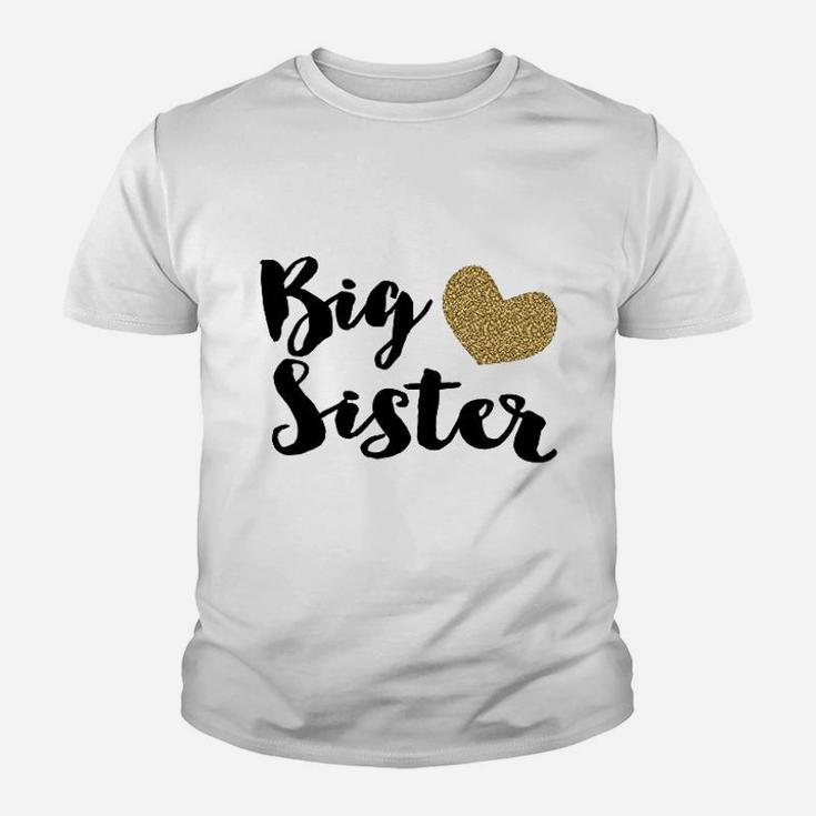 Bump And Beyond Designs Big Sister Gold Big Sister Kid T-Shirt