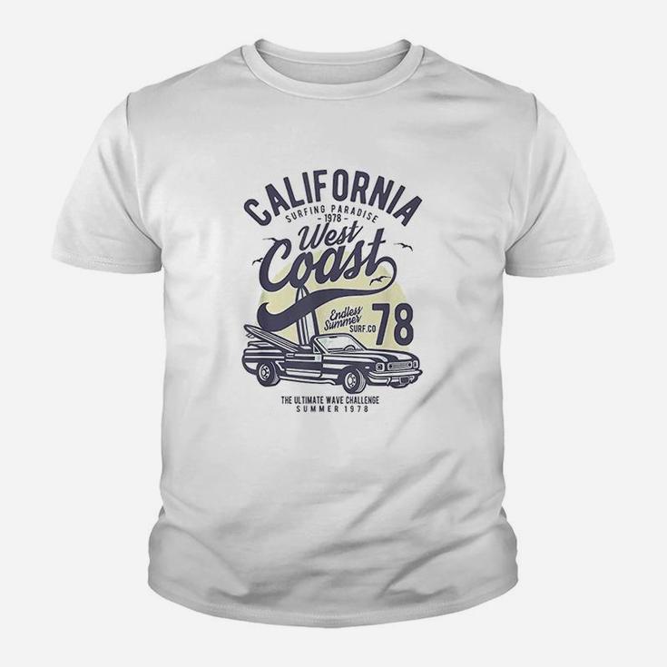 California West Coast Vintage Surf Beach Vacation Gift Kid T-Shirt